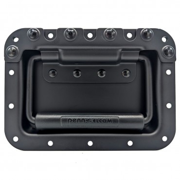 Large Black Recessed Flip Handle with Extended Grip